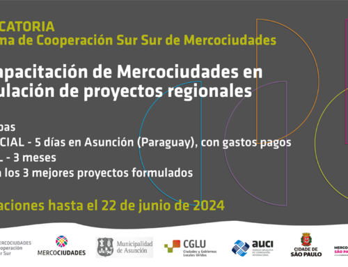Convocatoria abierta: Capacitación de Mercociudades en formulación de proyectos regionales