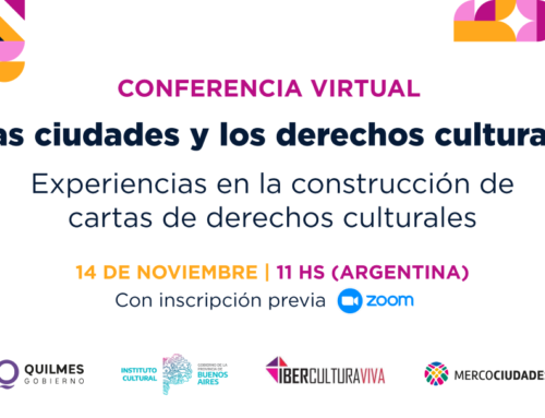 Invitación: conferencia virtual sobre la construcción de derechos culturales en las ciudades