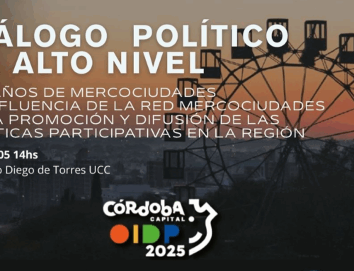 Mesa homenaje hacia los 30 años de Mercociudades en OIDP Córdoba