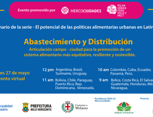 27 de mayo: Webinario sobre abastecimiento y distribución alimentaria junto al Pacto de Milán